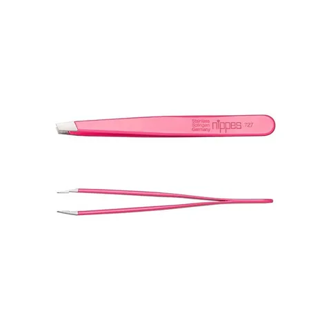 Precision Pointed Slant Tweezers Pink