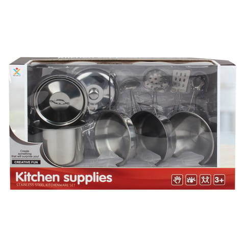 Stainless tableware set w/o strainer
