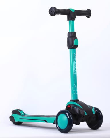 PATENT T-BAR SUSPENSION SCOOTER BLUE