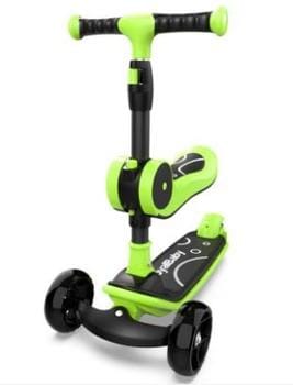 2 IN 1 Scooter with Seat Green