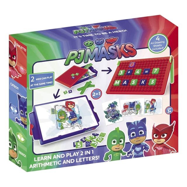 PJ Masks Learn and Play 2 in 1 - Arithmetic and Letters