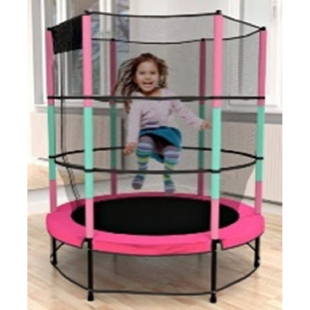 55'' Trampoline With Safety pink