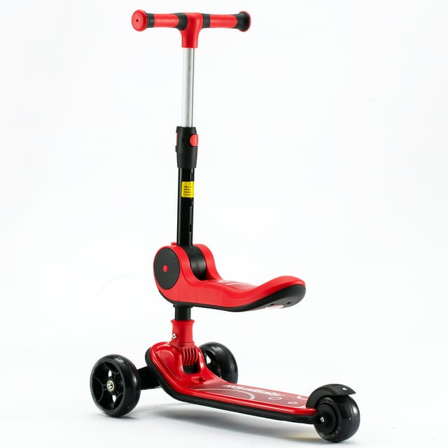 2 IN 1 Scooter with Seat Red