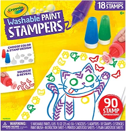 WASHABLE PAINT STAMPERS,6PK