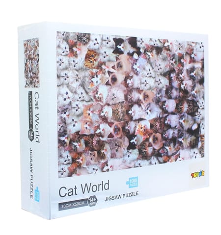 1000PCS PAPER PUZZLE-CAT WORLD