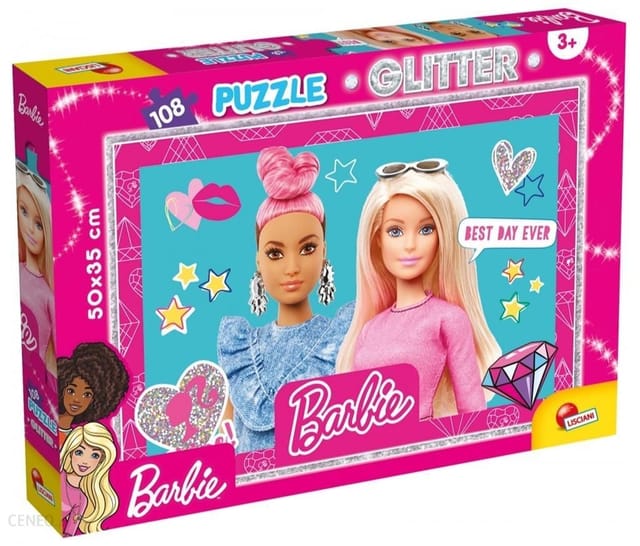 BARBIE GLITTER PUZZLE 108- BEST DAY EVER!