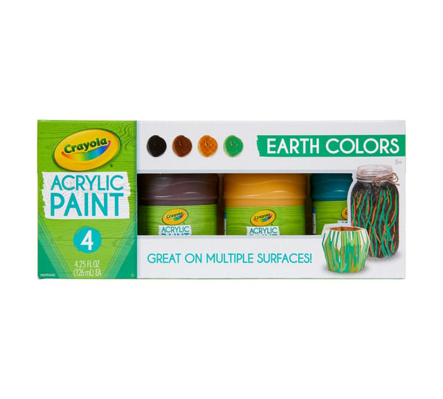 4 ct. 4 oz. Multi-Surface Acrylic Earth Colors