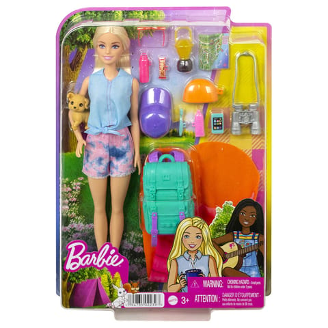 Barbie Camping Dolls + Piece Count-Doll 1