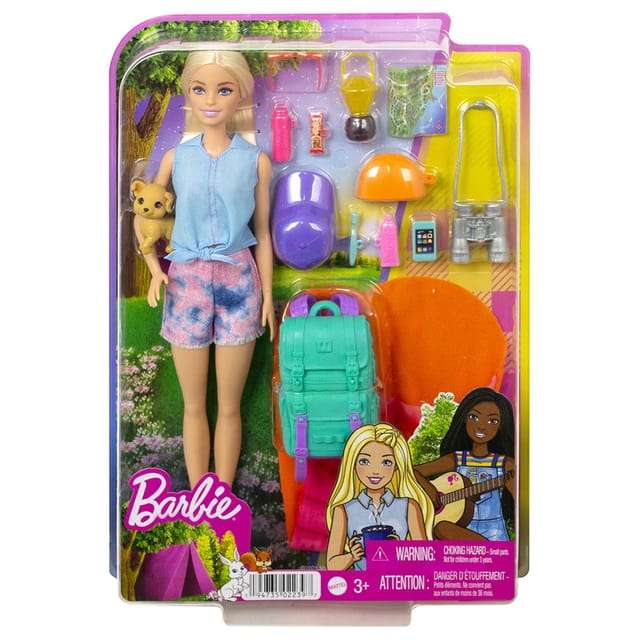 Barbie Camping Dolls + Piece Count-Doll 1
