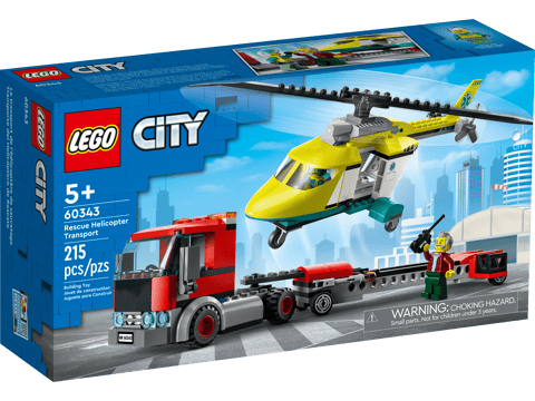 LEGO City Rescue Helicopter Transport 60343 5+ (215 Pcs)