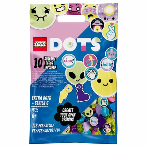 LEGO DOTS Extra DOTS Series 6 41946 Craft Decoration Kit; Ages 6+ (118 Pieces)