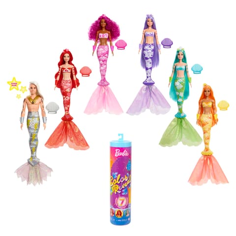 Color Reveal Barbie Asst (5) - Rainbow Mermaids Series