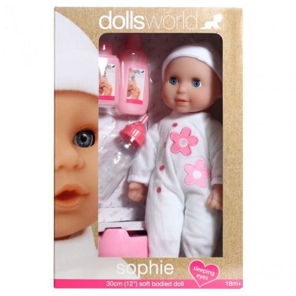 SOPHIE -30CM (12") SOFT BODIED BABY DOLL- ASST.