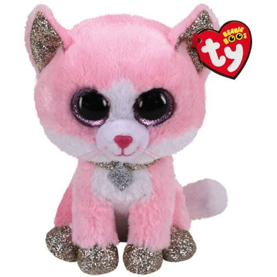 BEANIE BOOS CAT FIONA PINK MED