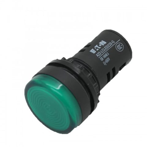 Ind.light compact,green,LED 220V AC/DC