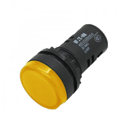 Ind.light compact,yellow,LED 220V AC/DC