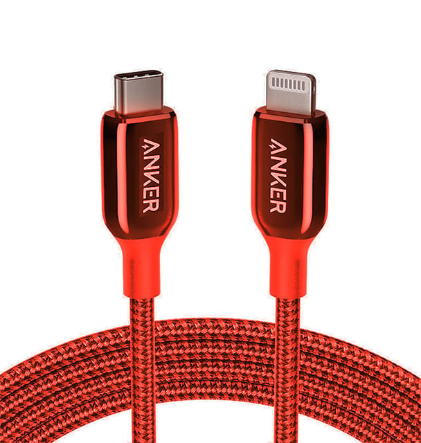 كيبل شحن سريع USB-C To Lightning طول 2 متر من انكر - لون أحمر
