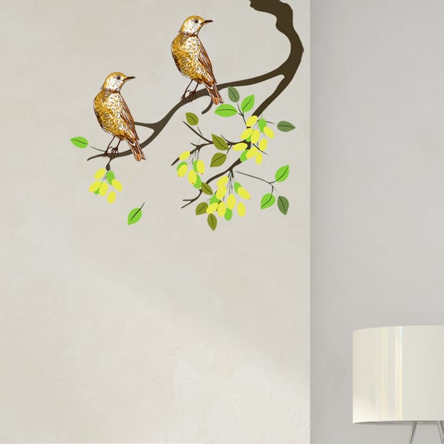 DIY Wall Stickers Two Birds for Home Décor (18"X18")
