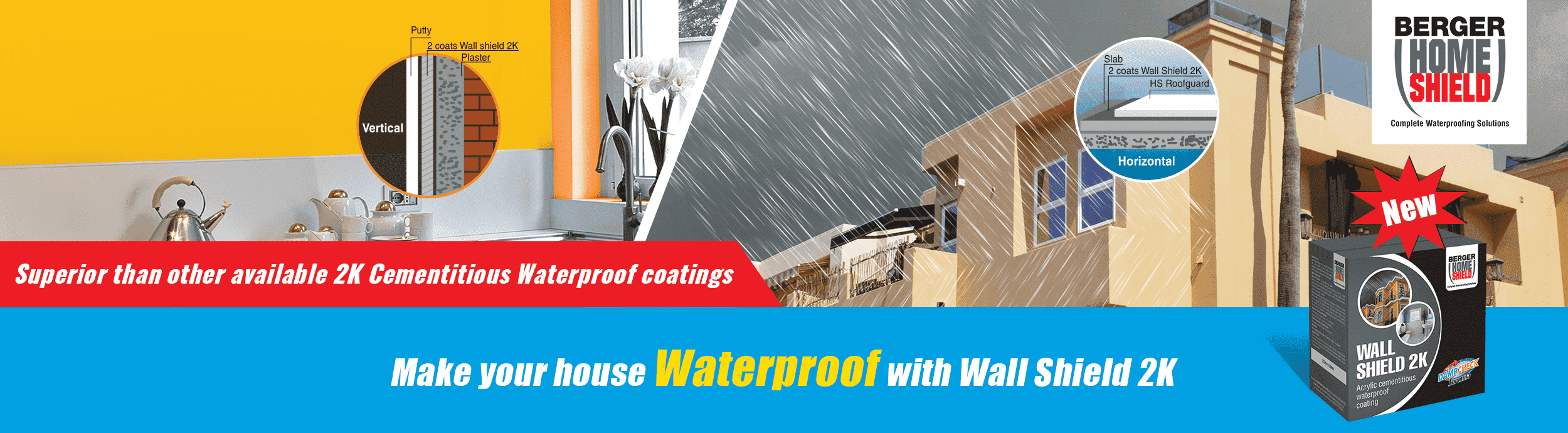 Waterproof coating for walls berger paints walls shield 2k