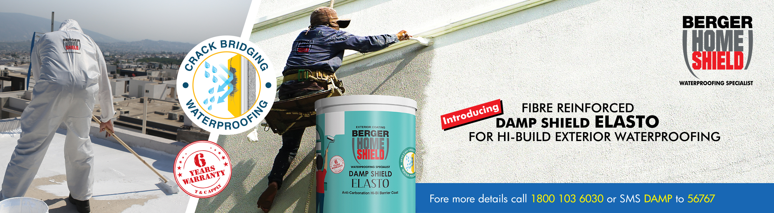 Waterproof coating for walls berger paints damp shield elasto