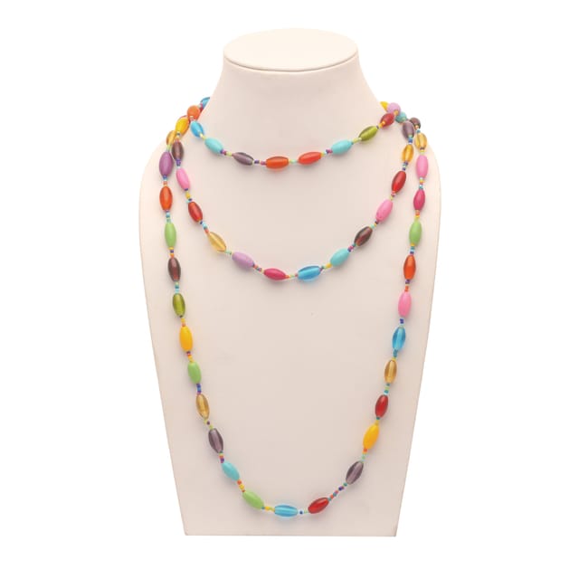 DCA Women's Multi-Colour 2 Multi-Strand Glass Necklace (4409) Glass Necklace