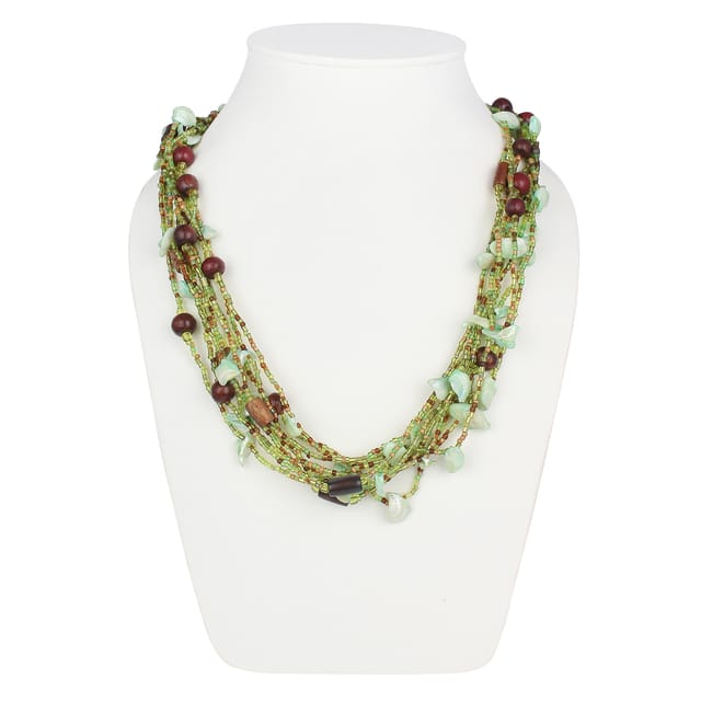 DCA Dca Green Glass Necklace For Women (4453 ) Glass Necklace