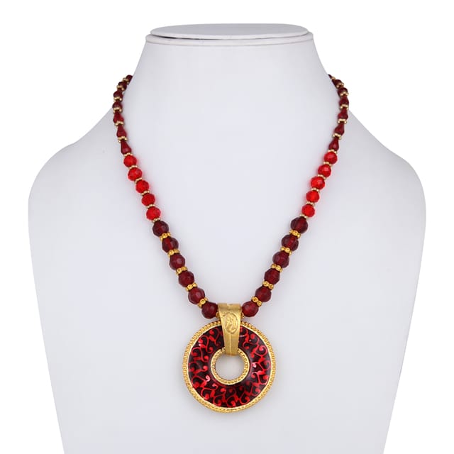 DCA Gold-plated Plated Glass, Brass Necklace (DC4328NK)