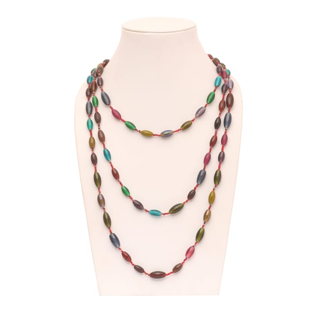 DCA Women's Multi-Colour Multi-Strand Glass Necklace (4408) Glass Necklace (DC4408NK)