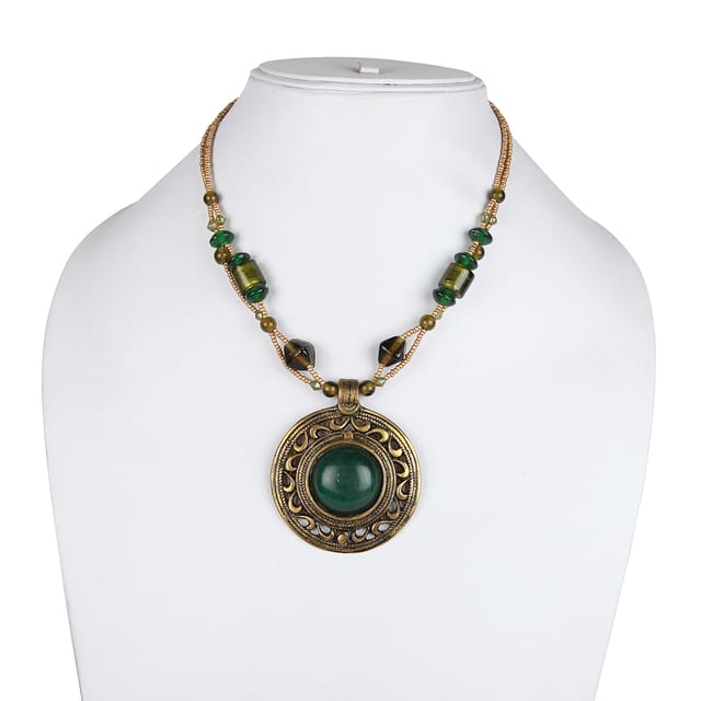 DCA Glass, Brass Necklace (DC4337NK)