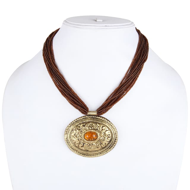 DCA Glass, Brass Necklace (DC4346NK)