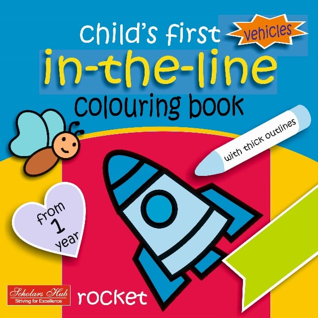 In the line colouring book-Transport
