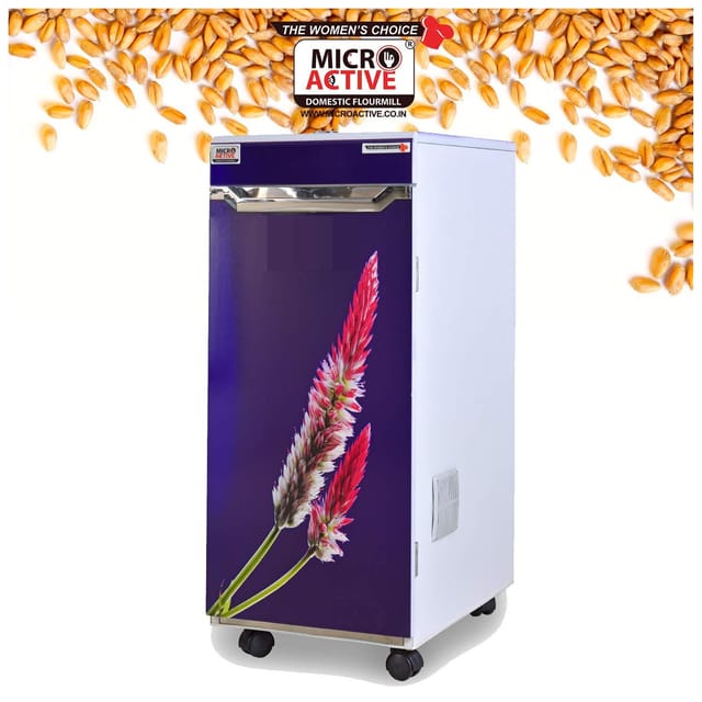 MICROACTIVE® ROYAL Domestic Flourmill 1 HP / 5Kg Fully Automatic Aata Maker, Atta chakki, Ghar Ghanti, with Inside LED Light and Standard Accessories