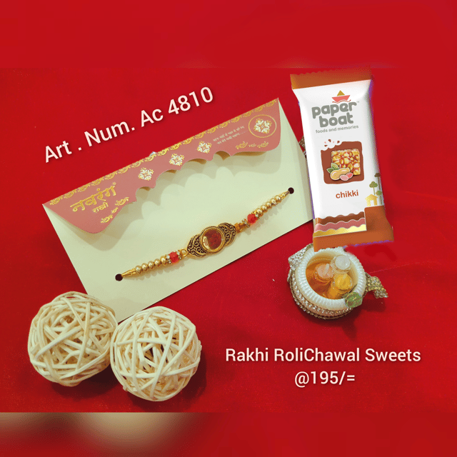 Rakhi with Roli Chawal Sweets (AC 4810)