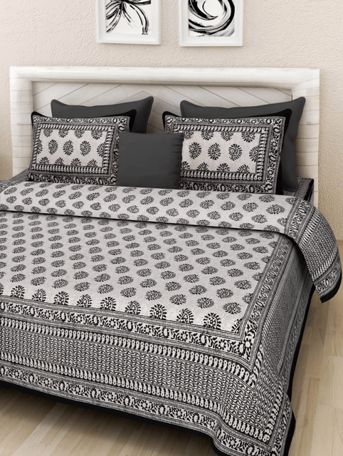 Printed Double Bedsheet with Pillow (VH155)