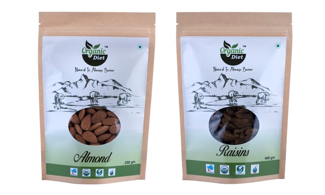 Almond / Badam 250 gm + Raisins / Kishmish 400 gm