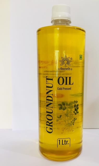 Wood Pressed Groundnut Oil 1 ltr (Moongfali ka Tel) - Rotary Pressed