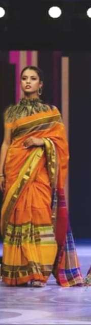 Handloom Cotton Printed Saree with Blouse (VH176)