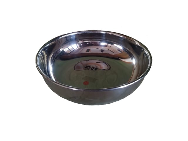 Stainless Steel Kadhai 9" without handle (18G)
