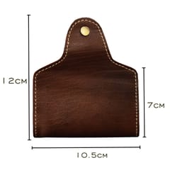 ABYS Genuine Leather Dark Brown Card Holder