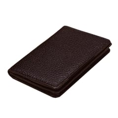 ABYS Genuine Leather Coffee Brown Card Holder
