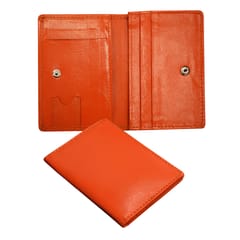 ABYS Genuine Leather Orange Card Holder
