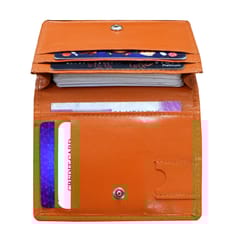 ABYS Genuine Leather Orange Card Holder