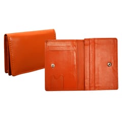 ABYS Genuine Leather Orange Card Holder