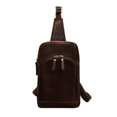 ABYS Genuine Leather Dark Brown Body Bag