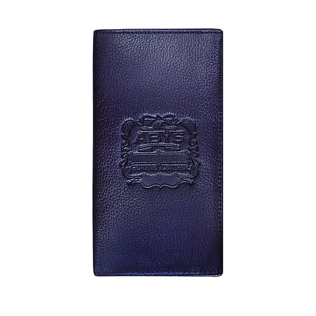 ABYS Genuine Leather Blue Long Card Holder
