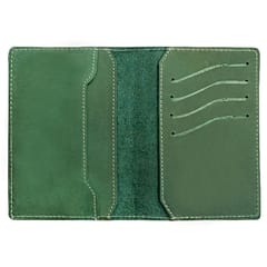 ABYS Genuine Leather Green Passport Holder