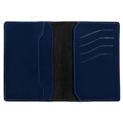 ABYS Genuine Leather Blue Passport Holder