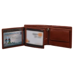ABYS Genuine Leather Brown Pocket Wallet for Men