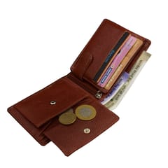 ABYS Genuine Leather Brown Pocket Wallet for Men