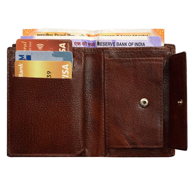 ABYS Genuine Leather Brown Wallet for Men